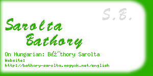 sarolta bathory business card